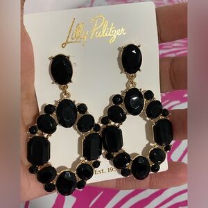 Lilly Pulitzer secret soiree noir earrings
